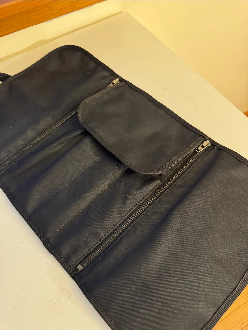 CHANEL Satin Fold Out Makeup Travel Pouch